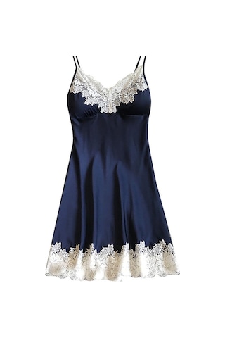 Saten Pijamalar Kadın Bayan Kıyafeti Gecelik Seksi İç Çamaşırı Göğüs Pedleri İle Şarap