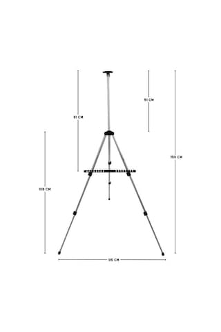 Katlanabilir Alüminyum Tripod Şövale - Ayarlanabilir, Ultra Hafif, Taşıma Çantalı, Gümüş