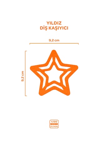 Silikon Diş Kaşıyıcı Yıldız Sunset Turuncu Sunset Turuncu