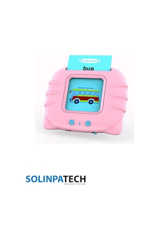 Pembe İngilizce Sesli Flash Eğitici Oyuncak Aktivite Kartları| 112 Kart – 224 Kelime