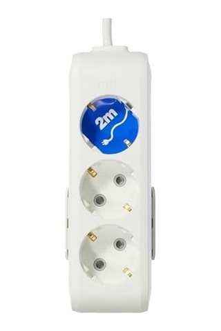 Multi-let Üçlü Priz Topraklı Kablolu Çocuk Korumalı 2 Mt 12