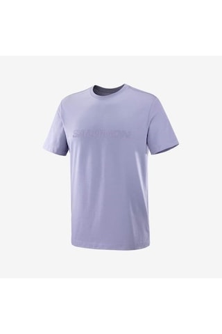 Salomon Bıg Logo Tee M Blue Granıte// Erk T-shırt Lc2526800 Mor