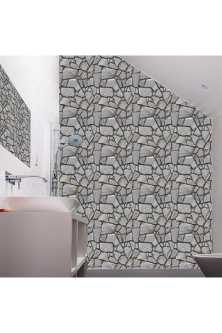 Opulentliving Su Yapışkanlı 3d Siyah Tuğla Pvc Duvar Kağıdı Mutfak Banyo Oturma Odası İçin 300x300mm