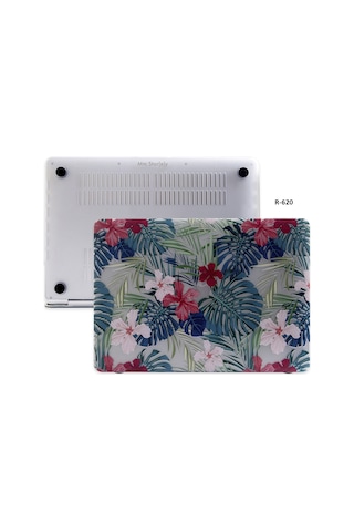 Apple Uyumlu MacBook Pro 13inç M1-m2, Kılıf Flower01nl Type-c'li Model A2338 A2289 A2251 A1706-08 A1989 A2159 İle Yeşil