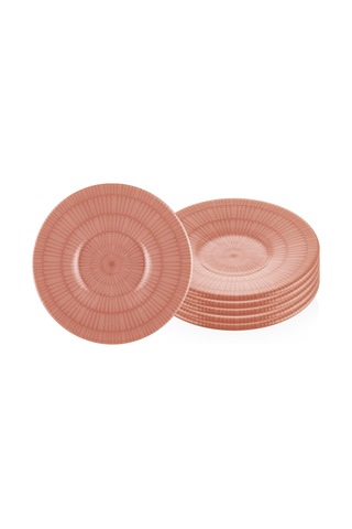 The Mia Noon Çay Tabağı 6lı Set Somon 13 Cm