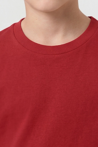 Fiesta O Yaka Standart Fit Basic Unisex Çocuk T-shirt - 11328 Kırmızı