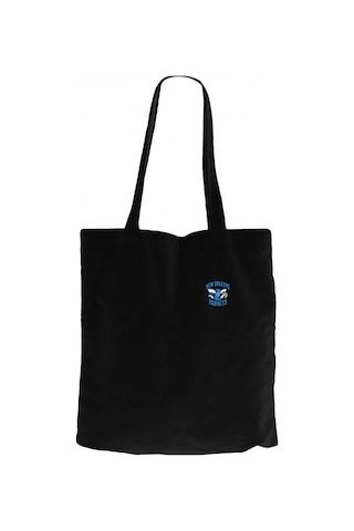 New Orelans Blue  Siyah Kanvas Bez Çanta