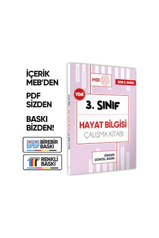 2026 MEB ÖDM İlkokul 3.Sınıf HAYAT BİLGİSİ Çalışma Kitabı Alıştırmalı Soru Bankası BASKI ÜCRETİ2026 MEB ÖDM İlkokul 3.Sınıf HAYAT BİLGİSİ Çalışma Kitabı Alıştırmalı Soru Bankası BASKI ÜCRETİ