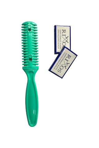 Croc Su01 Yeşil Saç Kesim Usturası -jiletli Tarak + Jilet 10'lu