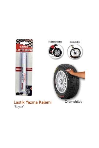 Carub Lastik Yazı Boya Kalemi Beyaz Beyaz