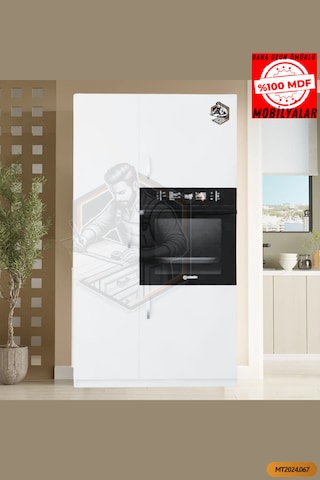 Tamamı Mdf Maxi Ankastre Fırını Dolabı 3 Kapaklı Çok Amaçlı Mutfa