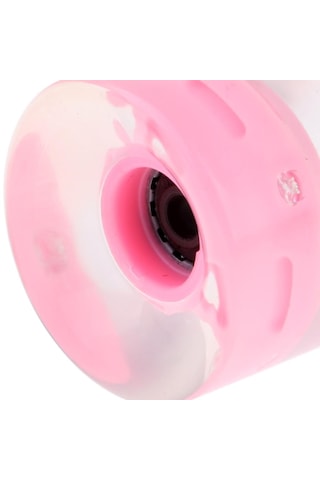 Homyl 4 Adet 60mm Işıklı Kaykay Longboard Tekerlekleri Pembe Pembe Çok Renkli