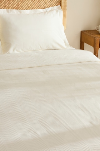 Karaca Home Maye %100 Pamuk Fırfırlı Tek Kişilik Tek Pike Beyaz Beyaz