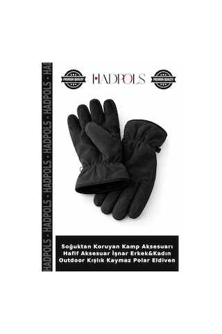 Soğuktan Koruyan Kamp Aksesuarı Hafif Aksesuar İşnar Erkek&kadın Outdoor Kışlık Kaymaz Polar Eldiven Çok Renkli