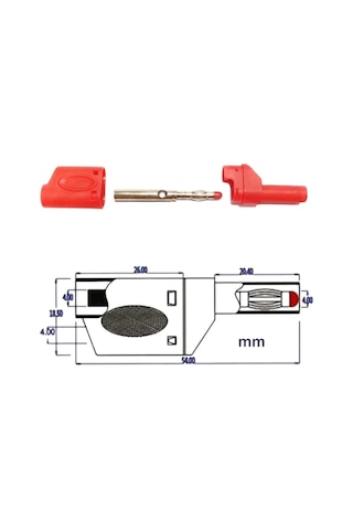 Ic-238e Banana Jak Korumalı Uç 4mm Cx-2074 Kırmızı