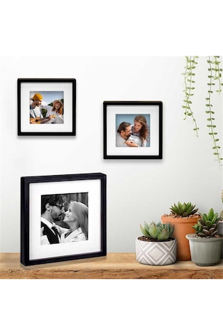 Kişiye Özel Yapışkanlı Sök Tak Paspartulu Pola 3 'lü Çerçeve