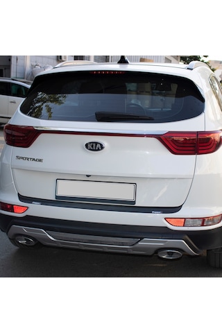 Kia Sportage Arka Tampon Eşiği Tampon Üstü Plastik Koruma Mat Siyah 2016 2018 Arası