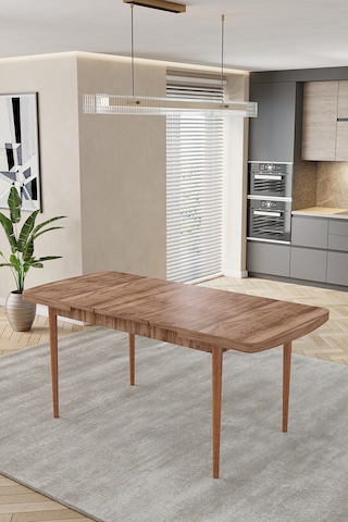 80x170cm Mutfak Masası Takımı 4 Kişilik Açılır Masa Sandalye Takımı -yemek Odası-mdf Ceviz - Solo Gri