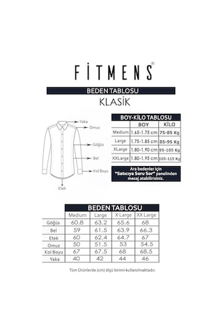 Fitmens Erkek Klasik Uzun Kol Keten Cotton Hediye Kutulu Gömlek - Açık Ma