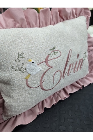 Tly Home Textiles Bebek Yastığı Nakışlı Kişiye Özel