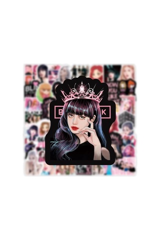 Lexroo Blackpink Illüstrasyon Laptop Notebook Tablet Sticker Seti Çok Renkli