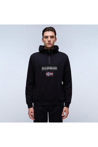 Napapijri Burgee Hzh 2.0 Erkek Siyah Sweatshirt Düz Np0a4ı5e0411 SiYAH