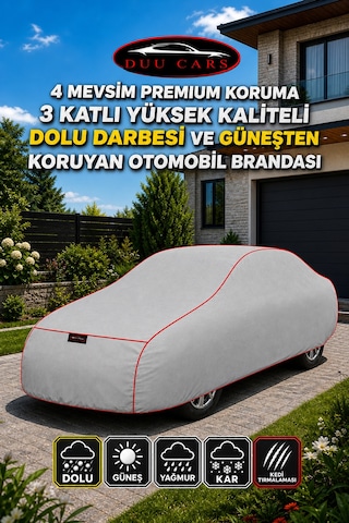 Tofaş Doğan 3 Katlı Dolu Darbe Ve Güneş Koruyucu Oto Branda Sedan 7 8 Kg 30 30 70 Cm