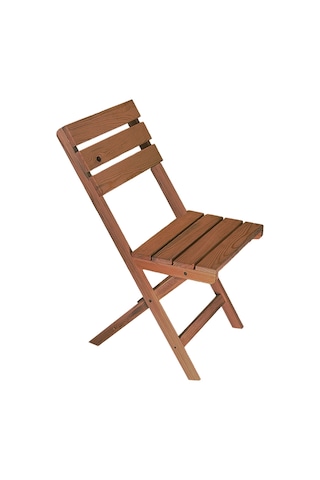 Katlanır Sandalye Ahşap Bahçe Sandalyesi 2 Adet 2204