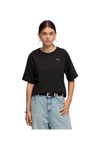 691813-01 Puma Ess Elevated Tee Kadın T-shirt Siyah 691813-01 Siyah