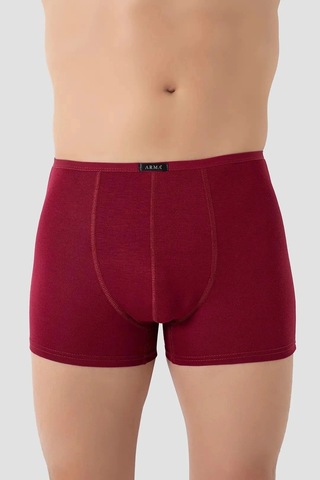Carlburn Erkek İnce Bel Lastikli Bambu Boxer Bordo 5'li Paket Nefes Alabilen Tekstil Ürün Rahat İç Giyim