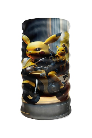 Bebo Store Extreme Spor Motor Ve Bisiklet Kullananlara Özel Desenli Buff Boyunluk Bandana Balaklava - Moto Pokemon