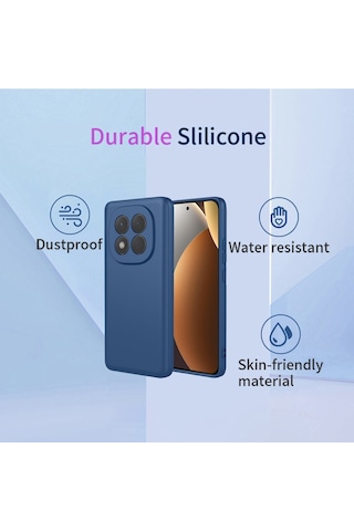 Xiaomi Redmi Note 15 Pro 5g İle Uyumlu Kılıf Esnek Premium Yumuşak Silikon Telefon Kılıfı Kapak Lacivert