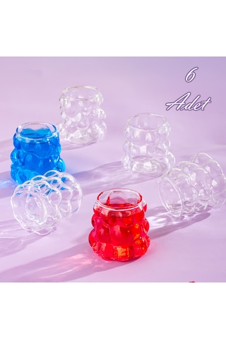 Porsima 028 6 Lı Borosilikat Cam Küçük Su Bardağı