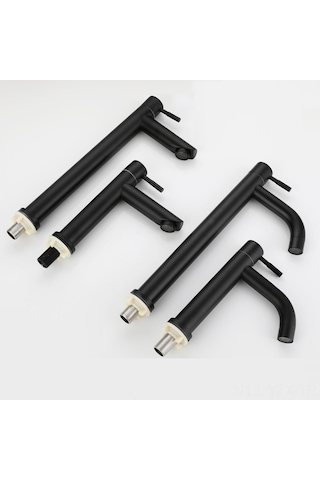 Yaozixa Siyah Lakalı 304 Çelik Tek Soğuk Su Lavabo Kranı - Yüksek Kaliteli Dayanıklı Ev Kullanıma Uygun