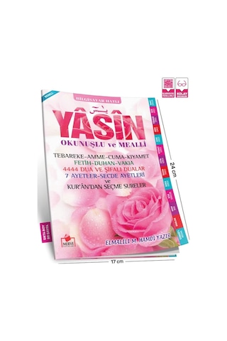 Yasini Şerif Açıklamali Ve Mealli Orta Boy Pembe