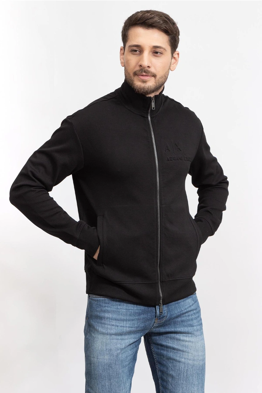 Armani Fermuarlı Erkek Sweat Siyah