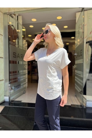 Lal Kadın Bluz Lal11532 Ekru