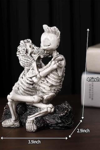 Ölümsüz Aşkın Sembolü Gotik Romantik İskelet Çift Biblosu 1