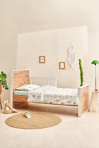 Soley Boho Bebek Nevresim Takımı 100x150 Cm Yeşil