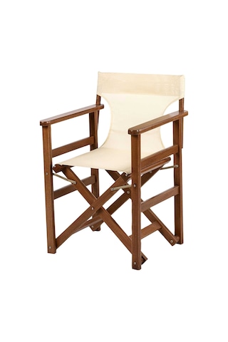 Motoryagmarket Orphey Rejisör Tipi Katlanabilir Ahşap Sandalye Pvc Oturum Ceviz