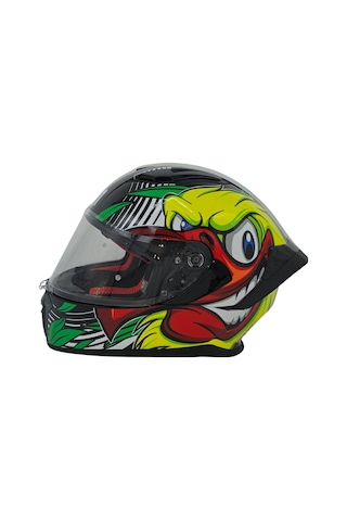 Arwic Çocuk Fullface Motosiklet Kaskı Ar931 Duck Güneş Vizörlü Ece-r 22.06 Siyah