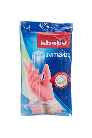 Duyarlı Temizlik Eldiveni - %100 Doğal Lateks, S Boy 50 x 22