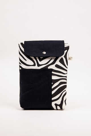 Kitap Defter Tablet Çantası Kanvas Zebra Desenli Organizer 25x30 Cm Kılıf