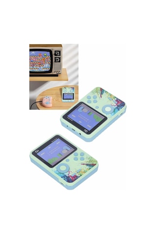 Mey İthalat Game Box Oyun Konsolu 500 Retro Oyunlu Mini Taşınabilir 3 İnç