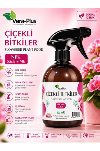 Mf Botanik Vera-Plus Çiçekli Bitkiler İçin Özel Sprey Sıvı Bitki Besini 500 ML