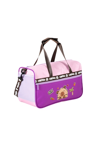 Capybara Lisanslı Canlı Renkli Spor & Günlük Çanta Anne Bebek Lila