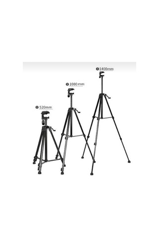 Rosepremium 3366 Profesyonel Kamera Tripod, Telefon Tutucu Tripod 140 Cm