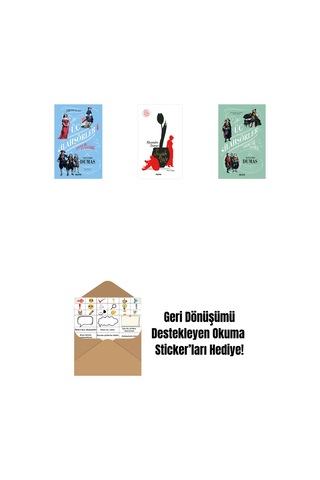 Üç Silahşörler 4 - Louise De La Valliere Ciltli + Siyah Lale + Üç Silahşörler Yirmi Yıl Sonra Ciltli + Okuma Sticker'ları