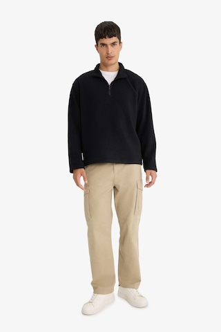 Defacto Relax Fit Yarım Fermuarlı Polar Sweatshirt F0448ax25aubk81 Siyah-bk81