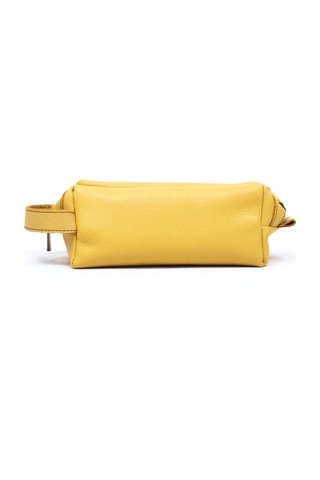 Gillario Design 06 Unisex Full Deri Sarı Dopp Kit